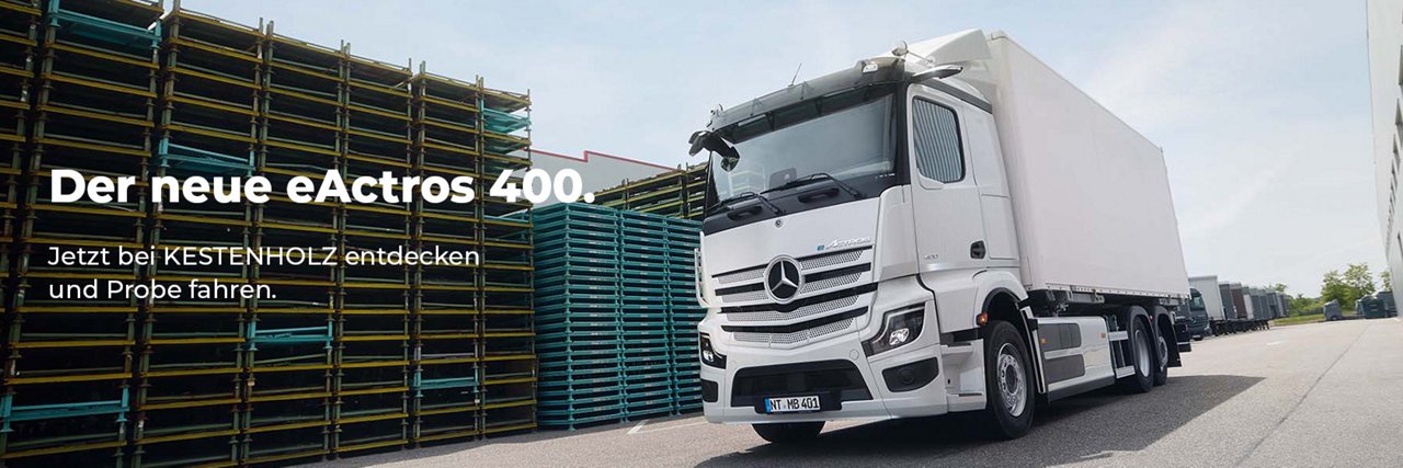 Der neue eActros 400. Jetzt bei KESTENHOLZ Probe fahren.