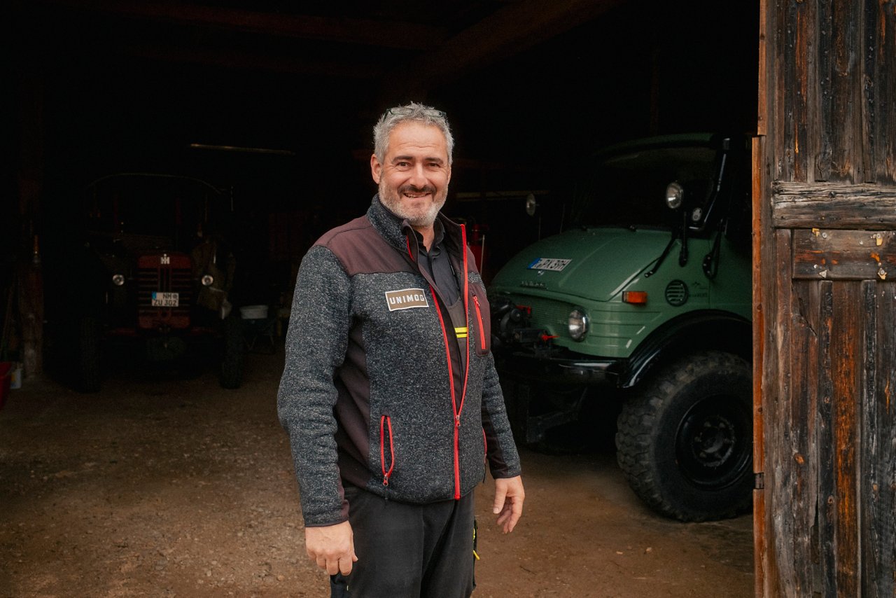  Markus Lettner mit seinem Unimog 