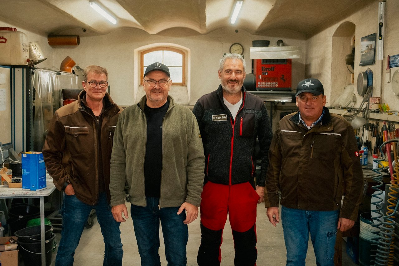  Helmut Pawlik, Reinhold Eberwein, Markus Lettner und Bernhard Schönsteiner 