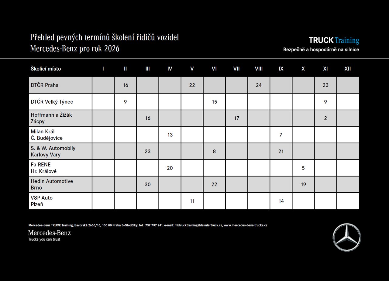 TruckTraining Calendar