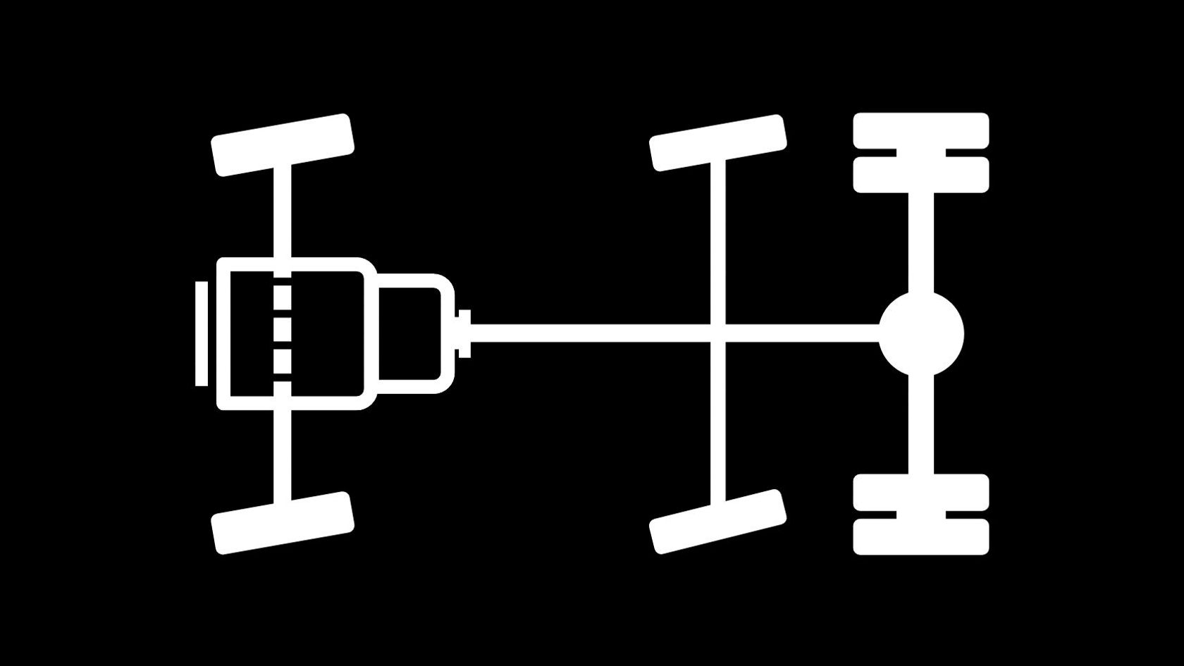 Pojazd 3-osiowy 6×2 / 4 oś pchana