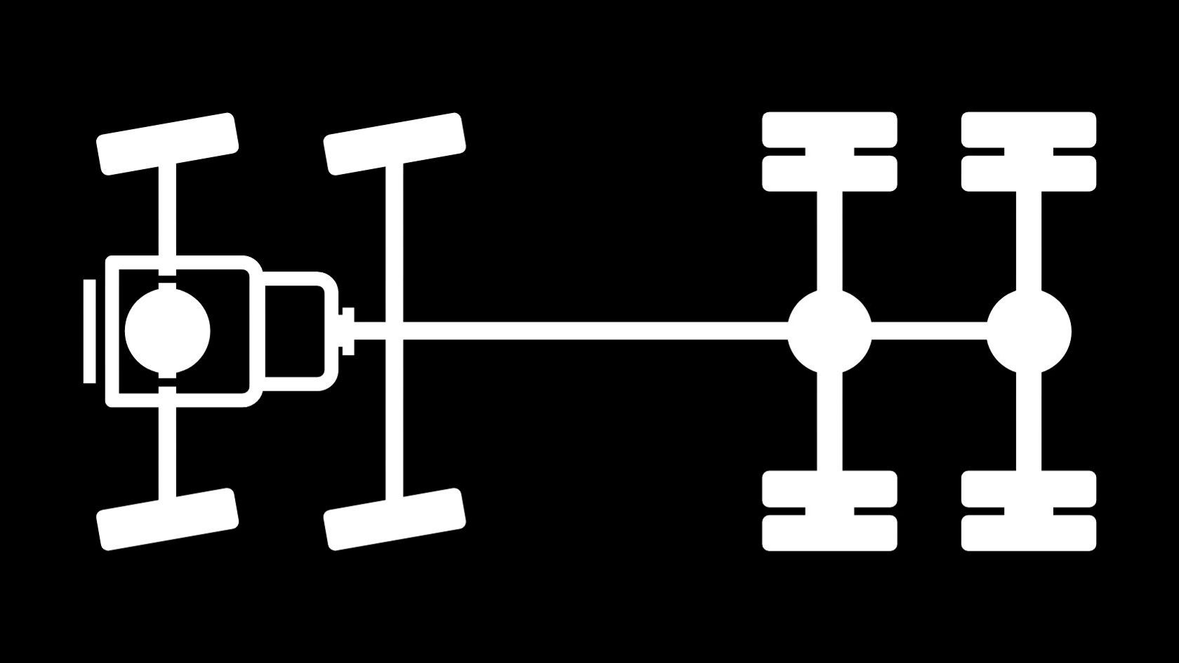 Véhicule à 4 essieux 8×6/4