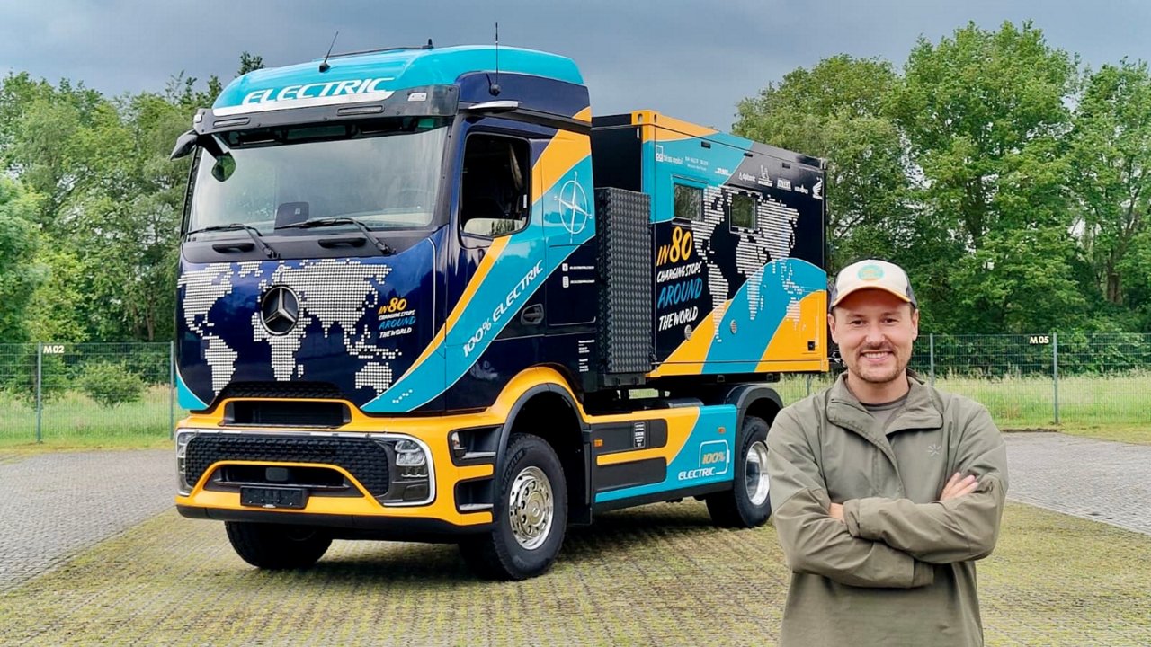 Around the world with the eActros 600 in 80 loads.