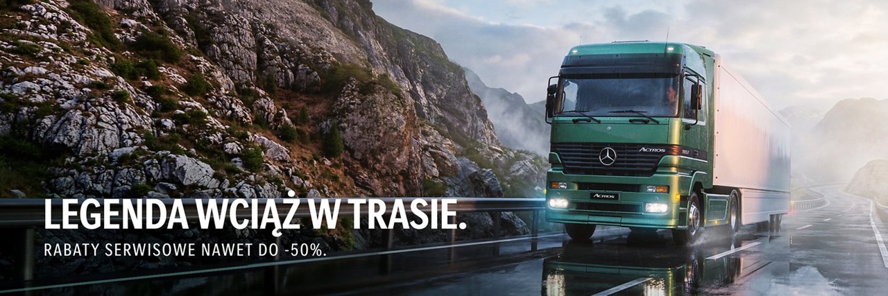 Specjalna oferta serwisowa Legenda wciąż w trasie! Skorzystaj już dziś w autoryzowanych serwisach Daimler Truck Retail Polska