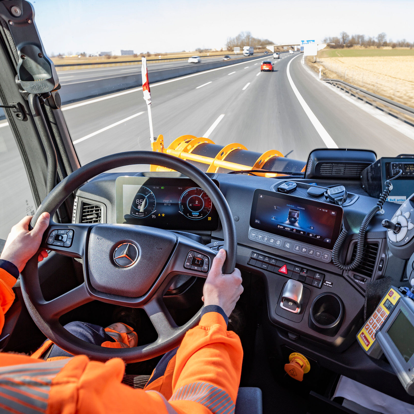 eActros auf der Autobahn