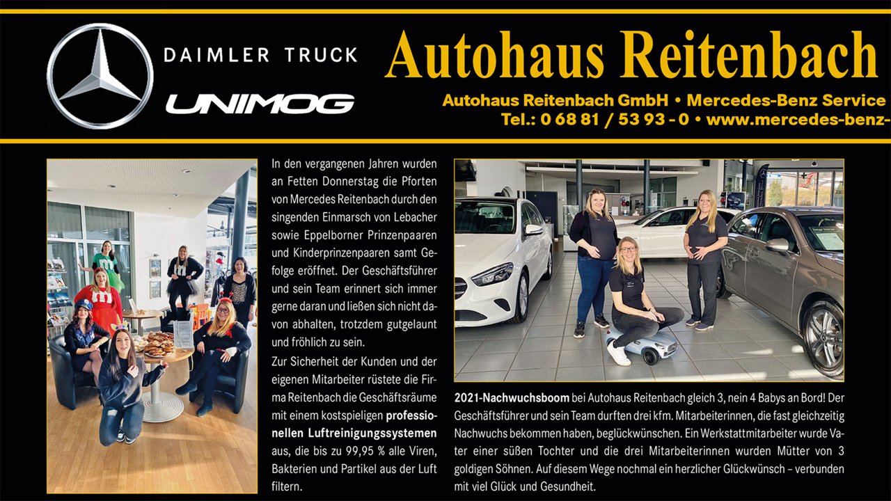 Bericht Jahresrückblick 2021 mit Fotos und Texten zu Aktivitäten im Autohaus