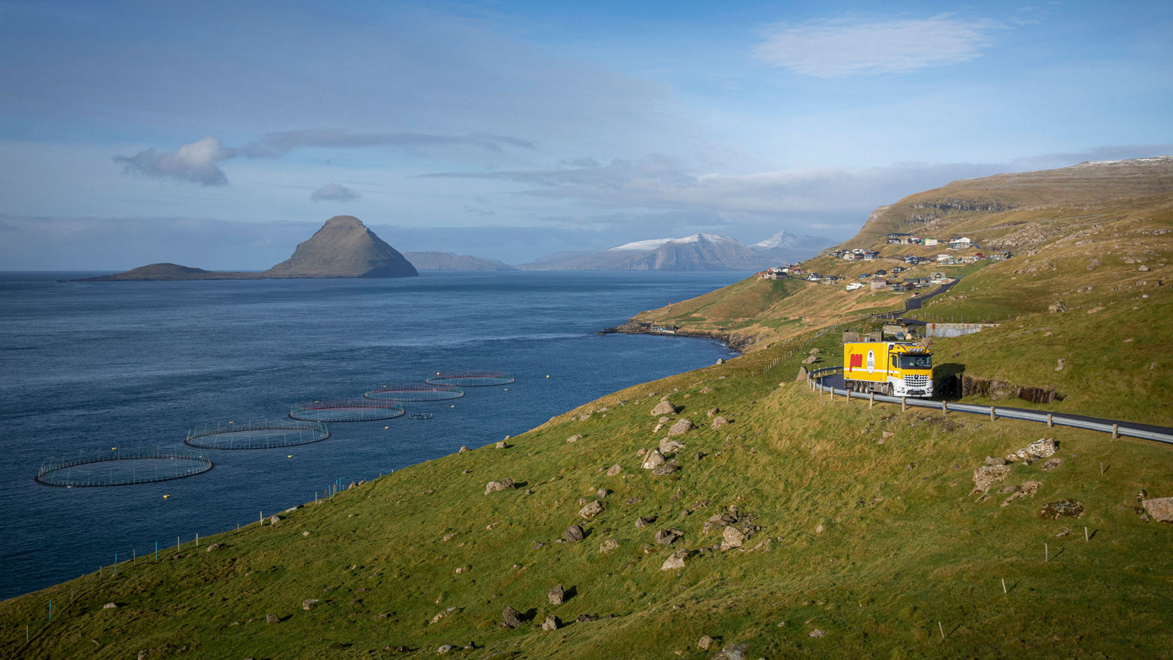 Faroe Islands: Every day, Hanus Egholm drives across a very special roundabout