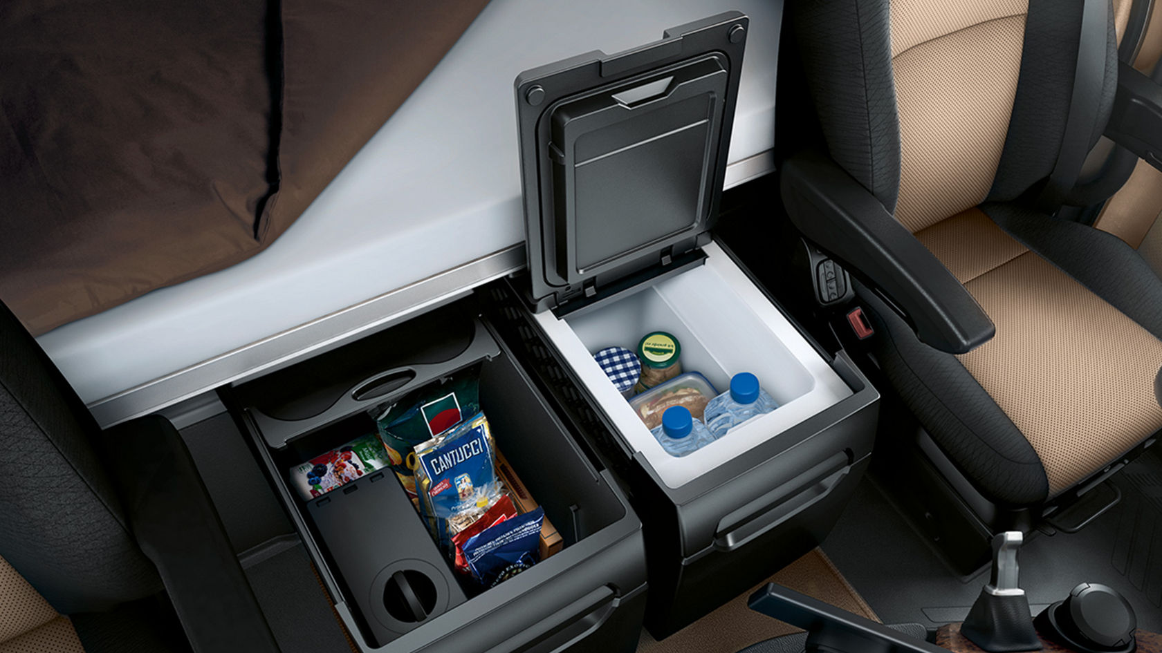 수납 공간 및 보관함.