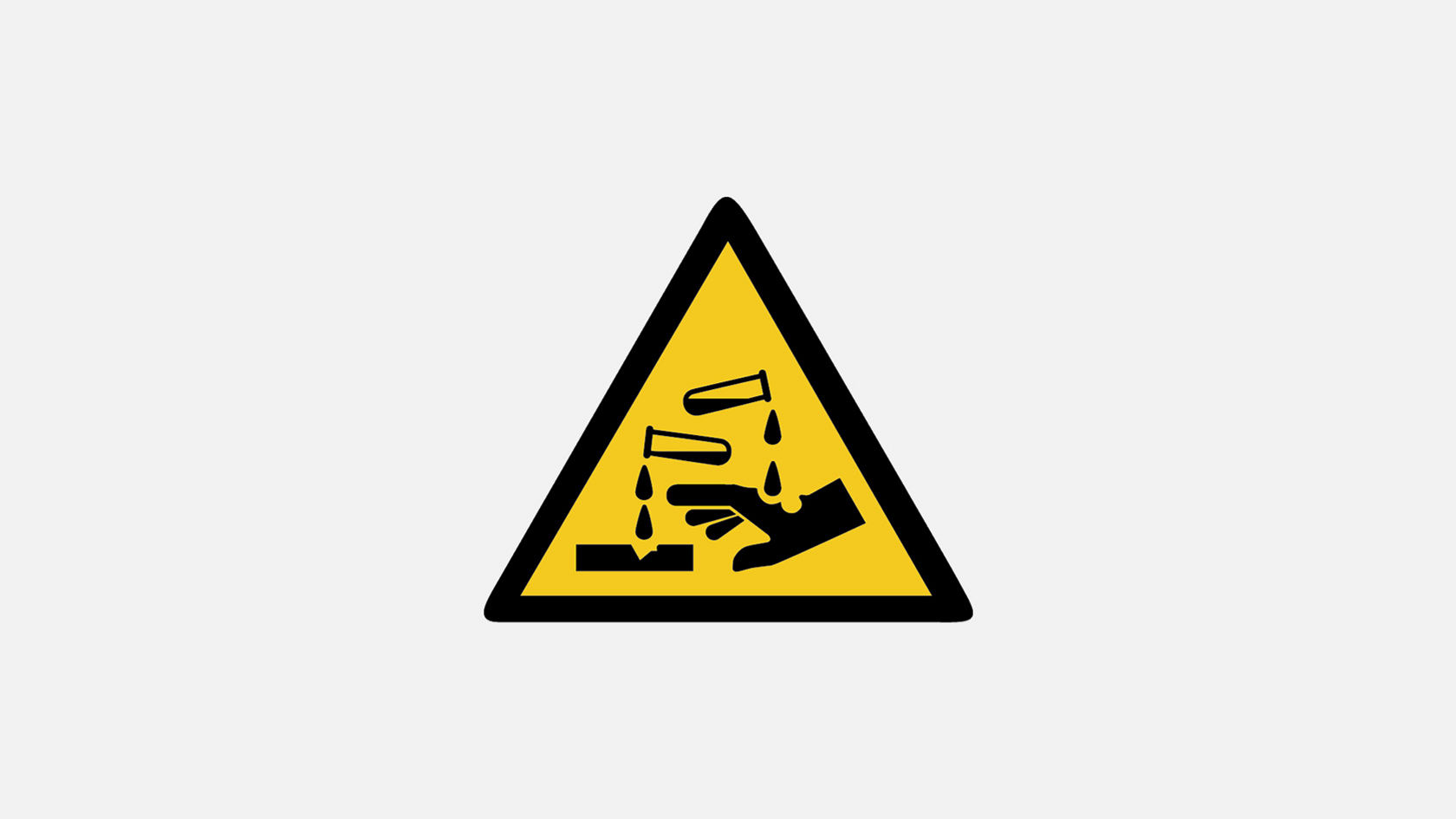 Ikoon Hoiatus söövitavate ainete eest